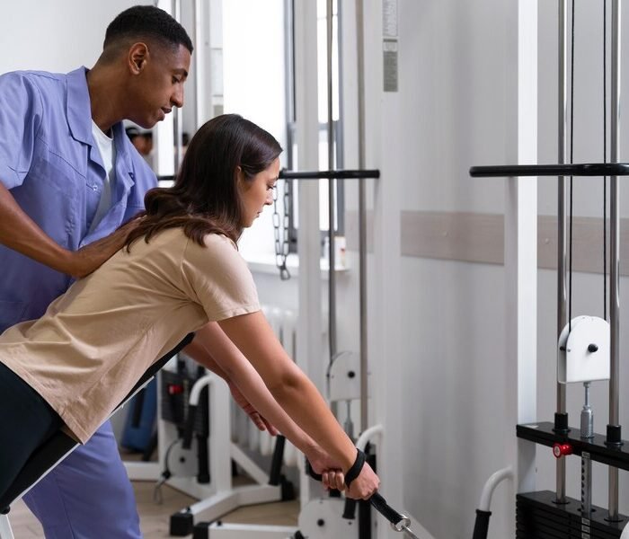 medical-assistant-helping-patient-with-physiotherapy-exercises_23-2149071439